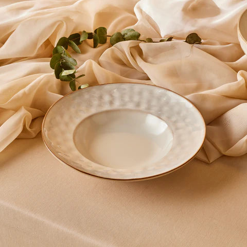 Karaca Aria Reactive Glaze Pastaschale, 26 cm, Beige