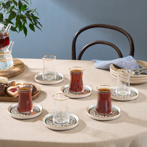 Karaca Clara Teeset, 12-teilig, für 6 Personen