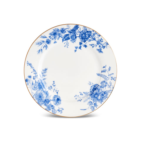 Karaca Delft 8-Piece Bone China Serveware Set for 6 People, Blue