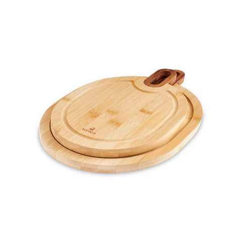 Karaca Ovelcut 2-Piece Bamboo Chopping Board Set, Wood