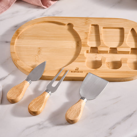 Karaca Cheesekit Bamboo Cutting Set, Colorless
