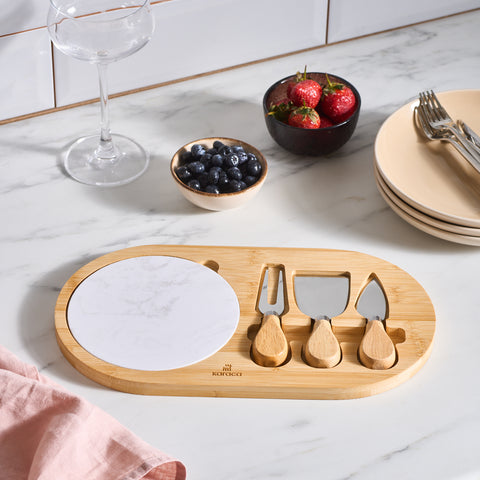 Karaca Cheesekit Bamboo Cutting Set, Colorless