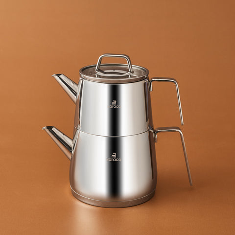 Karaca Steelina Tea Pot Set