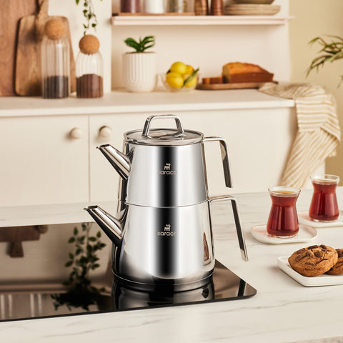 Karaca Steelina Tea Pot Set