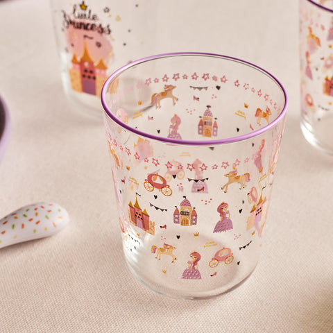 Karaca Kids 3-Teiliges Glasbecher-Set Für Mädchen, Rosa