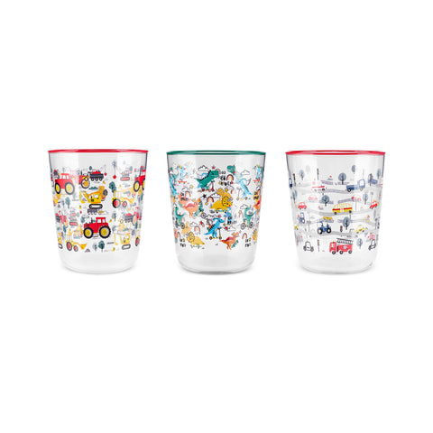 Karaca Kids 3-Teiliges Glasbecher-Set Für Jungen
