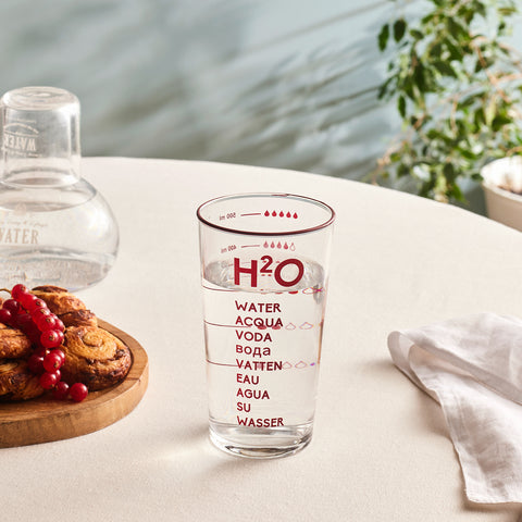 Karaca H2O Red Soft Drink Glass, 570 Ml