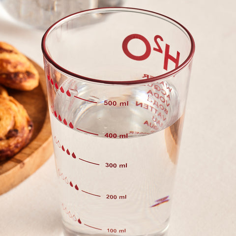 Karaca H2O Red Soft Drink Glass, 570 Ml