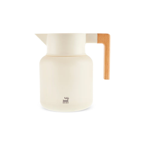 Karaca Corelock Stainless Steel Flask, 1.6 L, Cream