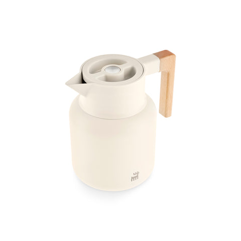 Karaca Corelock Stainless Steel Flask, 1.6 L, Cream