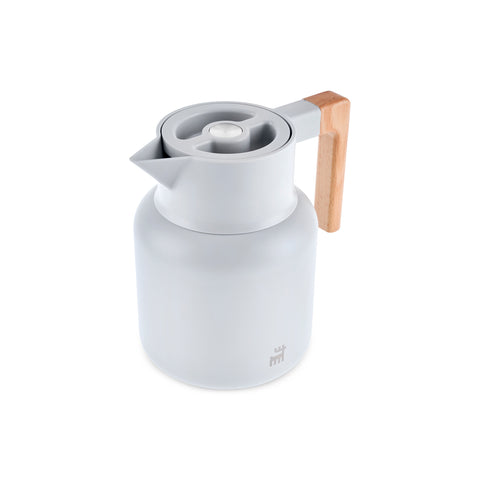 Karaca Corelock Isolierflasche aus Edelstahl, 1,6 l, Hellgrau