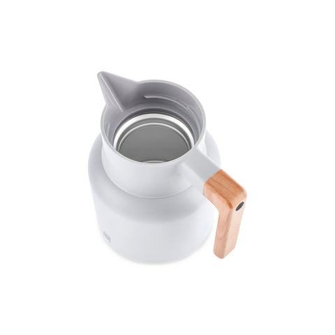 Karaca Corelock Isolierflasche aus Edelstahl, 1,6 l, Hellgrau