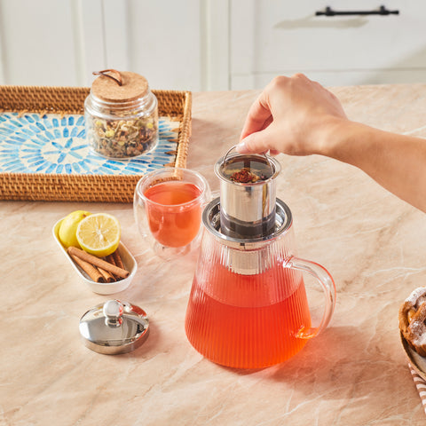 Karaca Lumira Borosilikat Glas Teekanne, 1200 Ml