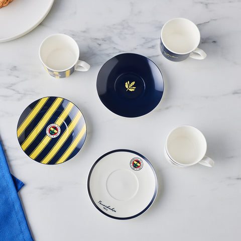 Karaca x Fenerbahçe Licensed 6-Person Coffee Cup Set 80 ml
