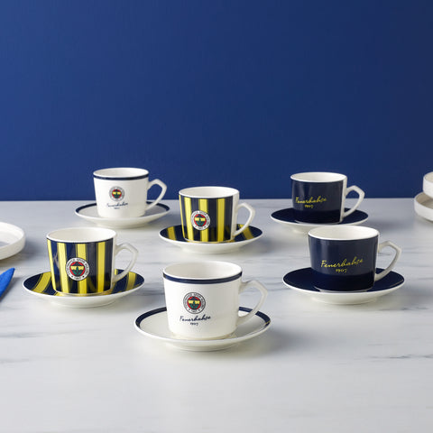 Karaca x Fenerbahçe Licensed 6-Person Coffee Cup Set 80 ml