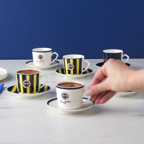 Karaca x Fenerbahçe Licensed 6-Person Coffee Cup Set 80 ml