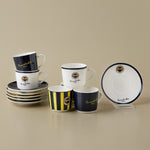 Karaca x Fenerbahçe Licensed 6-Person Coffee Cup Set 80 ml