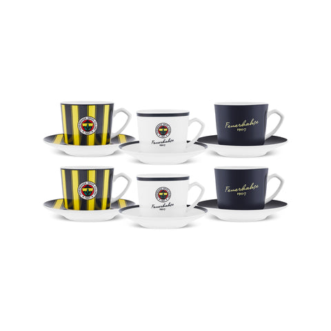 Karaca x Fenerbahçe Licensed 6-Person Coffee Cup Set 80 ml