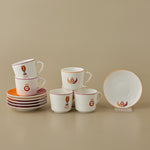 Karaca x Galatasaray Licensed 6-Person Coffee Cup Set 80 ml