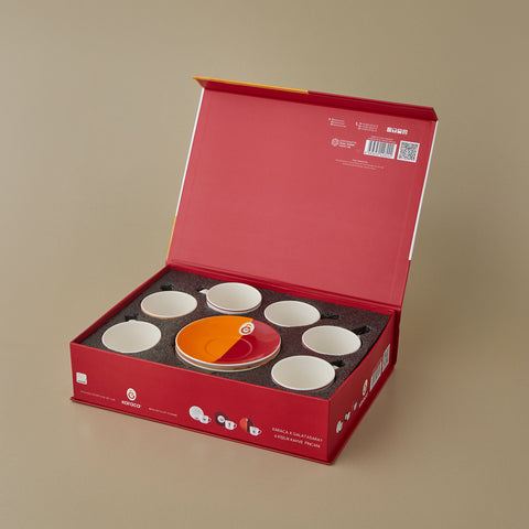 Karaca x Galatasaray Licensed 6-Person Coffee Cup Set 80 ml
