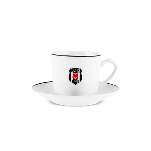 Karaca x Beşiktaş Lizenziertes 6-Personen-Kaffeetassen-Set 80 ml