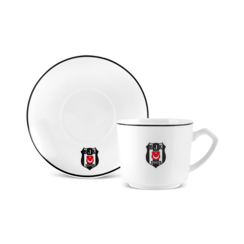 Karaca x Beşiktaş Lizenziertes 6-Personen-Kaffeetassen-Set 80 ml