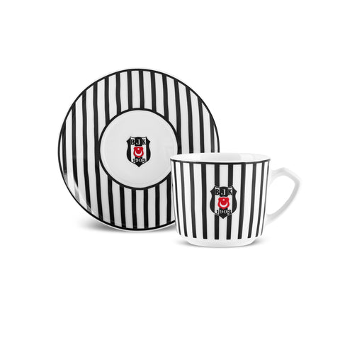 Karaca x Beşiktaş Lizenziertes 6-Personen-Kaffeetassen-Set 80 ml