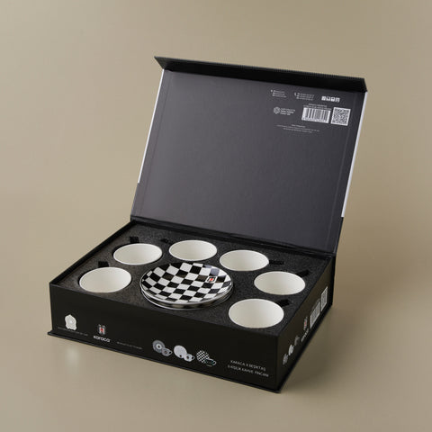 Karaca x Beşiktaş Lizenziertes 6-Personen-Kaffeetassen-Set 80 ml