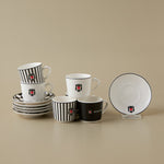 Karaca x Beşiktaş Lizenziertes 6-Personen-Kaffeetassen-Set 80 ml