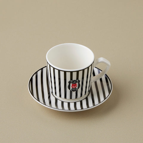Karaca x Beşiktaş Lizenziertes 6-Personen-Kaffeetassen-Set 80 ml