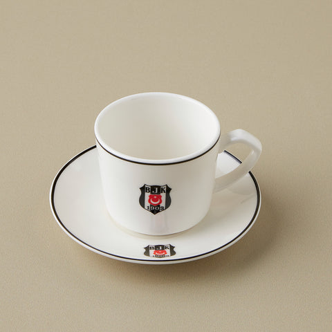 Karaca x Beşiktaş Lizenziertes 6-Personen-Kaffeetassen-Set 80 ml