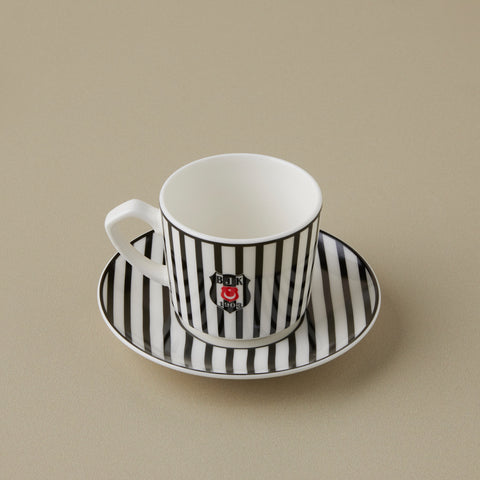 Karaca x Beşiktaş Lizenziertes 6-Personen-Kaffeetassen-Set 80 ml