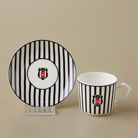 Karaca x Beşiktaş Lizenziertes 6-Personen-Kaffeetassen-Set 80 ml