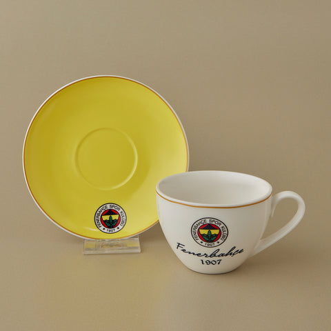 Karaca x Fenerbahçe Licensed 2-Person Tea Cup Set, 220ML