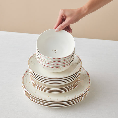 Karaca Elegance Bone Festival 24-Piece Dinnerware Set for 6 People