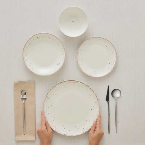 Karaca Elegance Bone Festival 24-Piece Dinnerware Set for 6 People