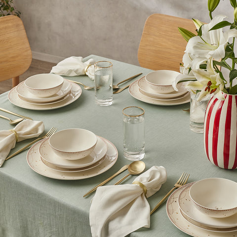 Karaca Elegance Bone Festival 24-Piece Dinnerware Set for 6 People