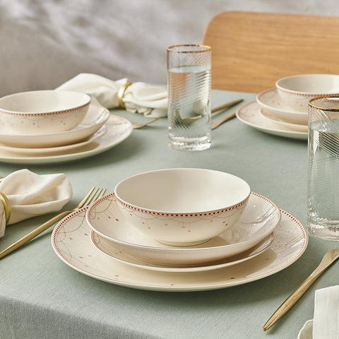 Karaca Elegance Bone Festival 24-Piece Dinnerware Set for 6 People