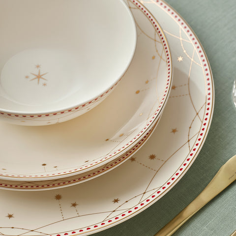 Karaca Elegance Bone Festival 24-Piece Dinnerware Set for 6 People