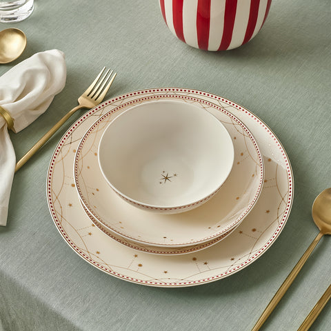 Karaca Elegance Bone Festival 24-Piece Dinnerware Set for 6 People