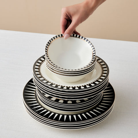 Karaca Elegance Bone Helsinki 24-teiliges Tafelservice für 6 Personen
