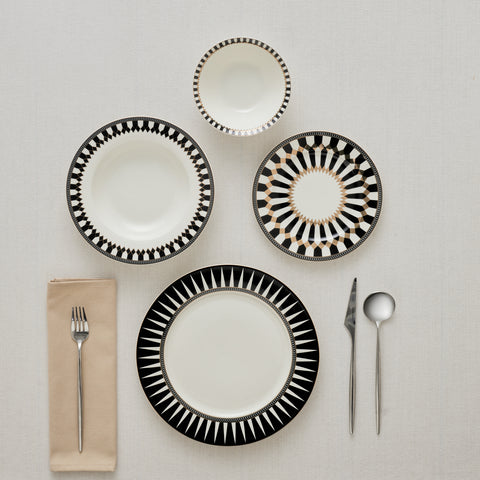 Karaca Elegance Bone Helsinki 24-Piece Dinnerware Set for 6 People