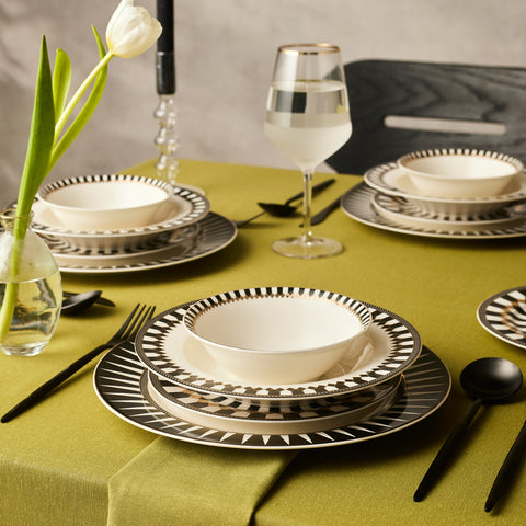 Karaca Elegance Bone Helsinki 24-teiliges Tafelservice für 6 Personen