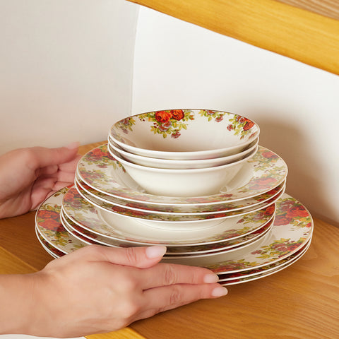Karaca Elegance Bone Montebello 60-teiliges Tafelservice für 8 Personen