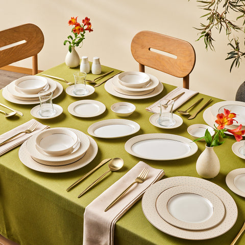 Karaca Elegance Bone Alessa 60-teiliges Tafel- und Frühstücksset für 8 Personen