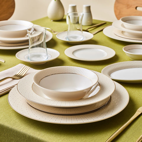 Karaca Elegance Bone Alessa 60-teiliges Tafel- und Frühstücksset für 8 Personen
