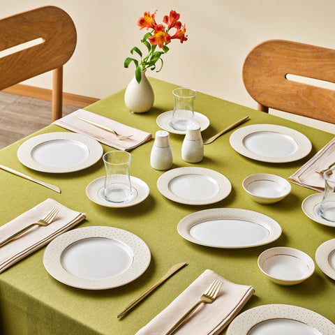Karaca Elegance Bone Alessa 60-teiliges Tafel- und Frühstücksset für 8 Personen