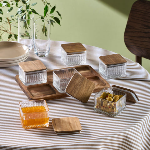 Karaca Mova Acacia Breakfast Set with Serving Tray