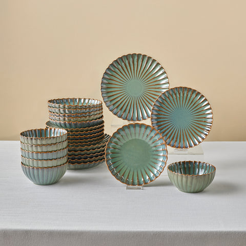 Karaca Cora Reactive Dinnerware Set for 6 People, 24 Pieces