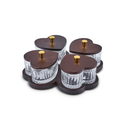 Karaca Heart 4-Piece Breakfast Set